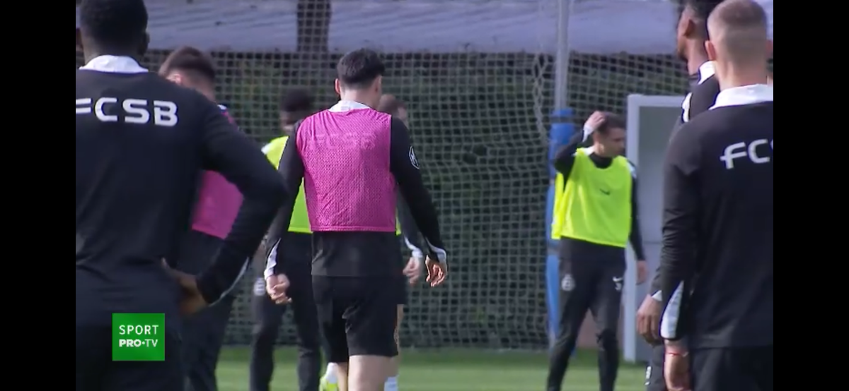 Doi oameni de bază s-au înjurat la antrenamentul FCSB-ului: „Iar vorbești tu, mă?” » Pintilii a fluierat de urgență: „Potoliți-vă!”