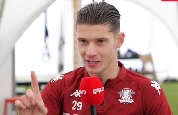 Rapidistul Alex Dobre a răspuns la 11 întrebări-fulger: ce cântec ar vrea să audă pe Giulești