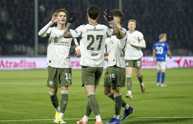 Dennis Man, 2 din 2 în 2026! PSV s-a calificat în „sferturile” Cupei, românul schimbat după nici 30 de minute