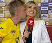 Prea mult entuziasm? Zinchenko a sărutat pasional o superbă jurnalistă, după Ucraina - Serbia 5-0