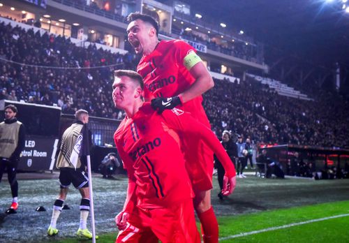 Andrei Gheorghiță și Adrian Șut, după golul primului cu PAOK, foto: Imago