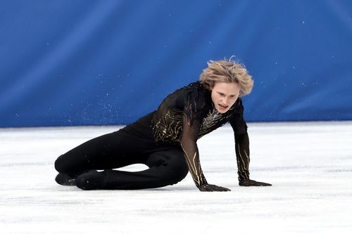 Ilia Malinin în timpul programului liber de la JO 2026 Foto: Guliver/GettyImages