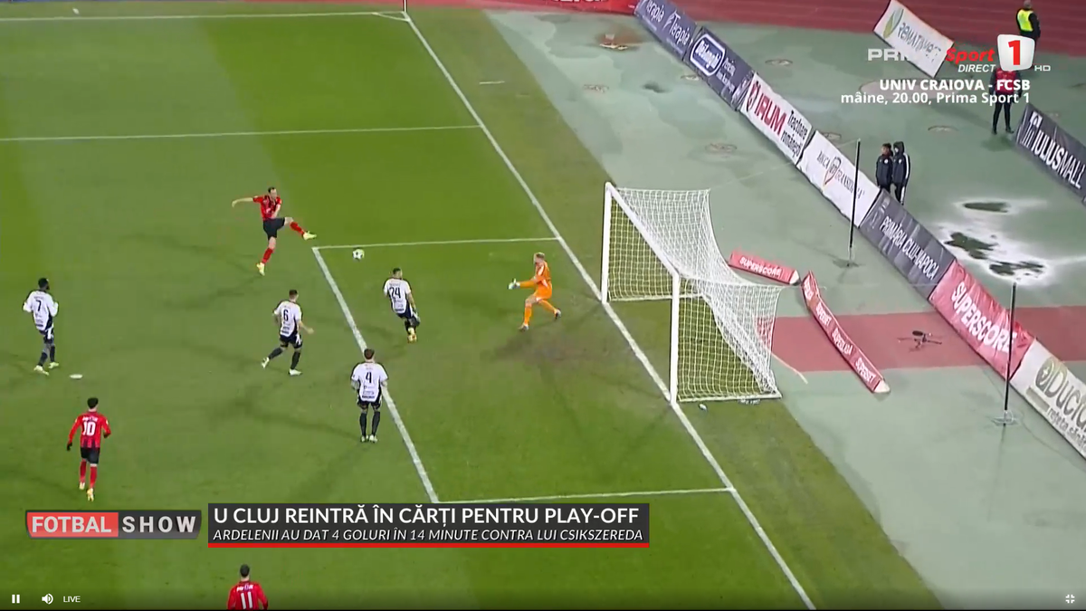 Ratarea lui Eppel în U Cluj - Csikszereda