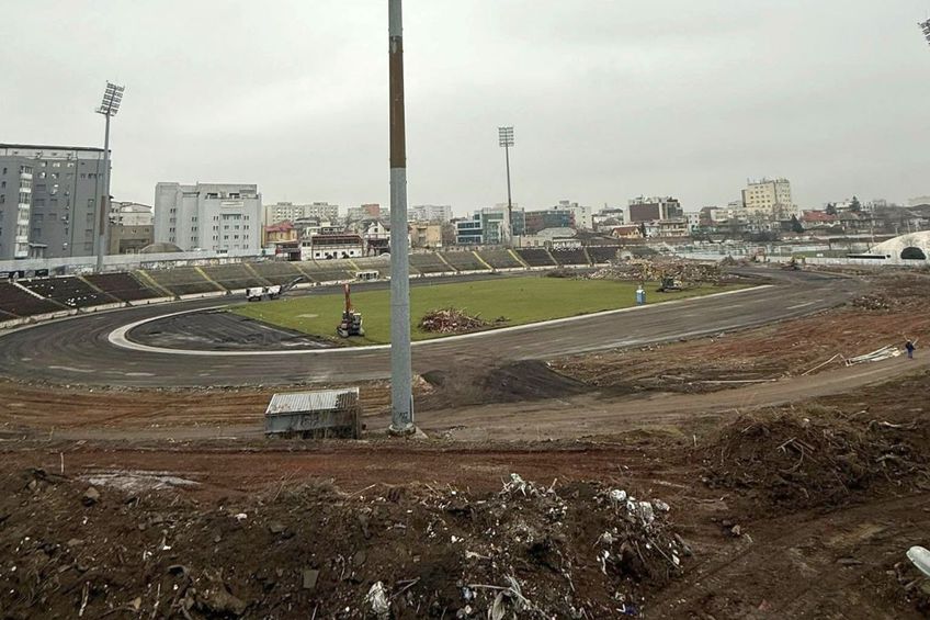 Pista de atletism a vechiului stadion Dinamo e istorie // FOTO: Facebook @Noul Stadion “Dinamo”