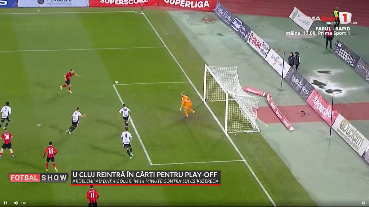 Ratarea lui Eppel în U Cluj - Csikszereda