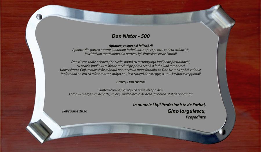 Dan Nistor, 500 de meciuri în Superligă! Un singur fotbalist îl depășește în toată istoria fotbalului românesc