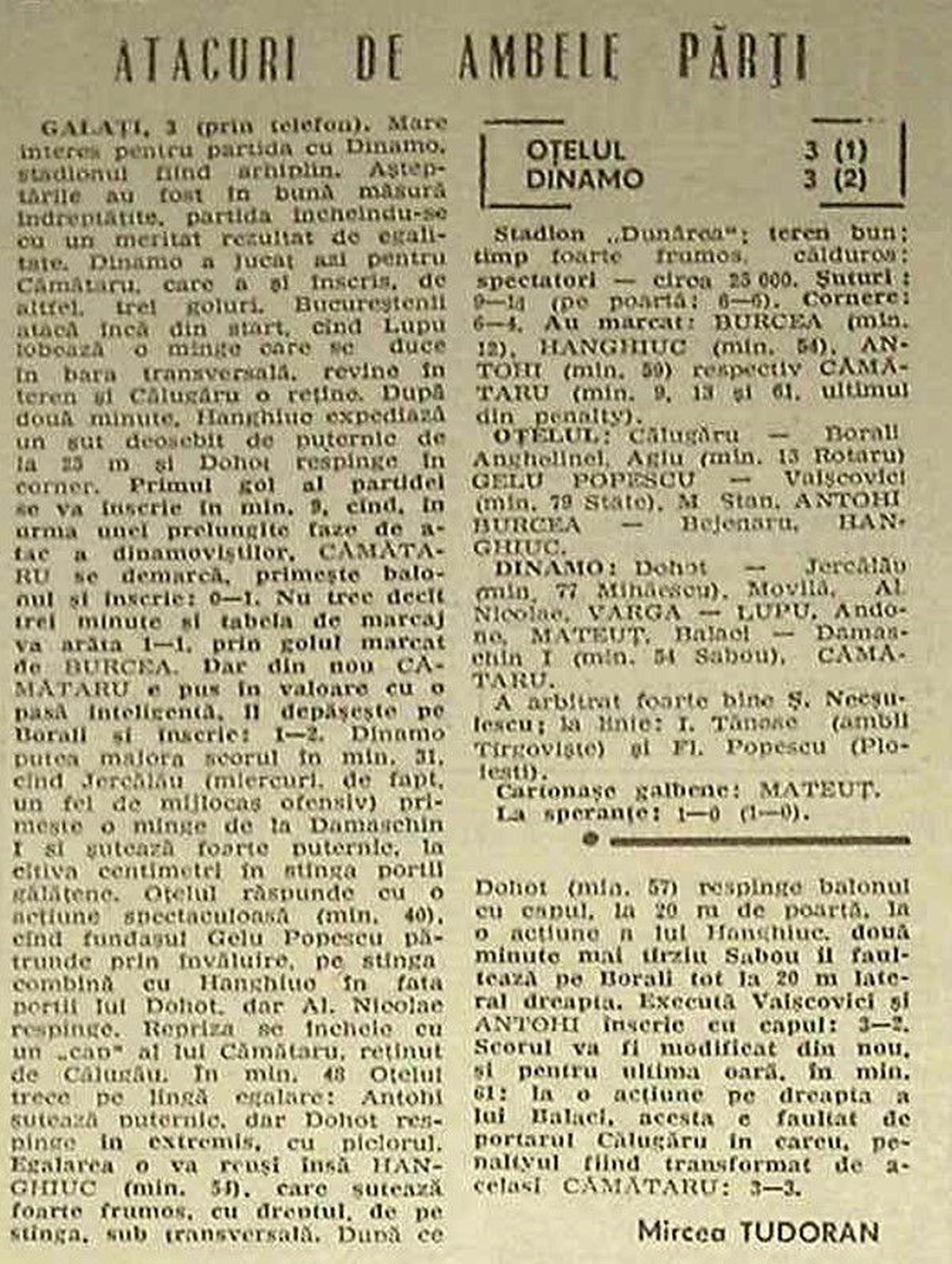 Mărturie senzațională despre Gheata de Aur falsă a lui Cămătaru. Portarul lui Dinamo: „Eu am fost mielul de sacrificiu. Știam și minutele golurilor, erau stabilite să nu producă revoltă în tribune”