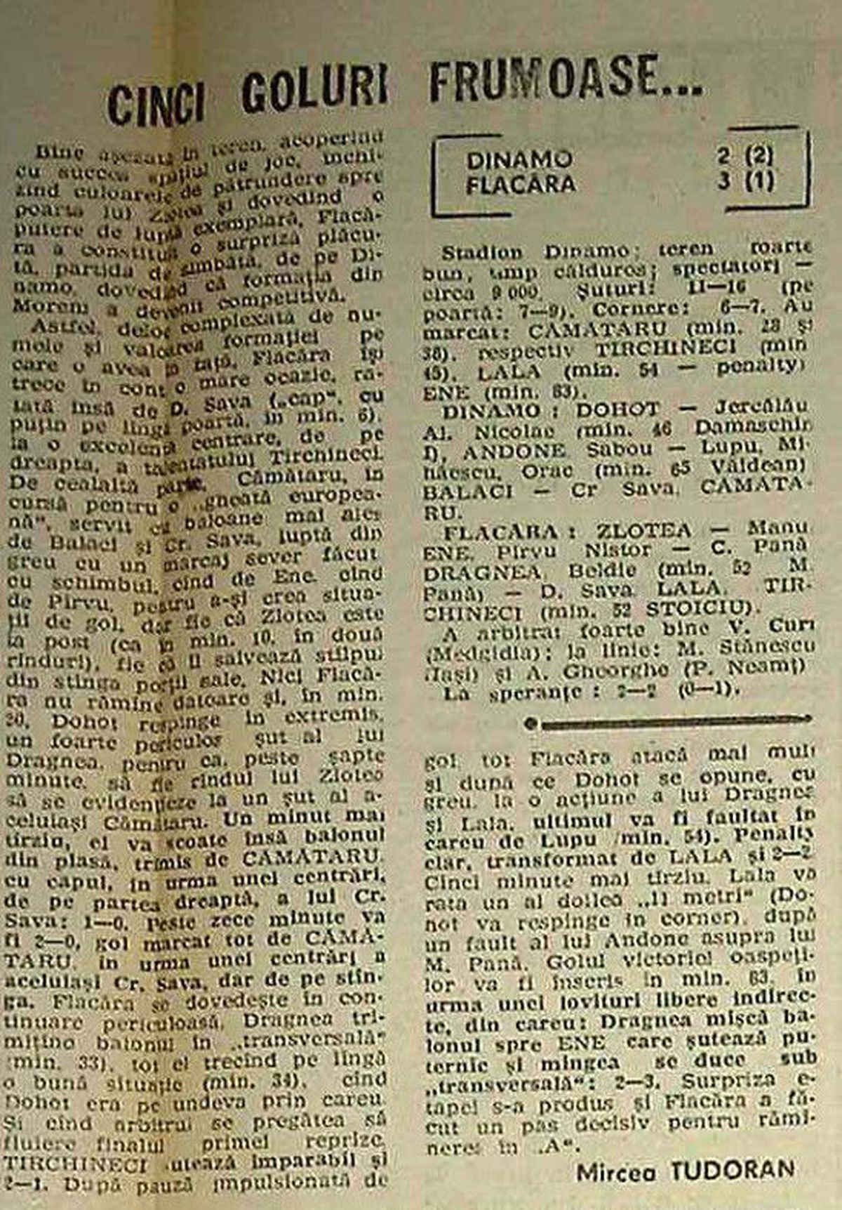 Mărturie senzațională despre Gheata de Aur falsă a lui Cămătaru. Portarul lui Dinamo: „Eu am fost mielul de sacrificiu. Știam și minutele golurilor, erau stabilite să nu producă revoltă în tribune”