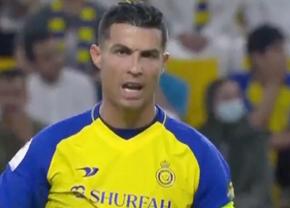 Ronaldo a cedat nervos în meciul de astăzi! Arbitrul a scos cartonașul imediat
