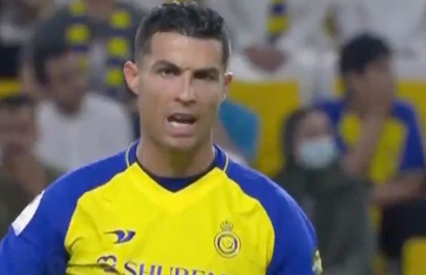 Ronaldo a cedat nervos în meciul de astăzi! Arbitrul a scos cartonașul imediat