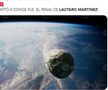Un satelit a găsit mingea trimisă de Lautaro Martinez