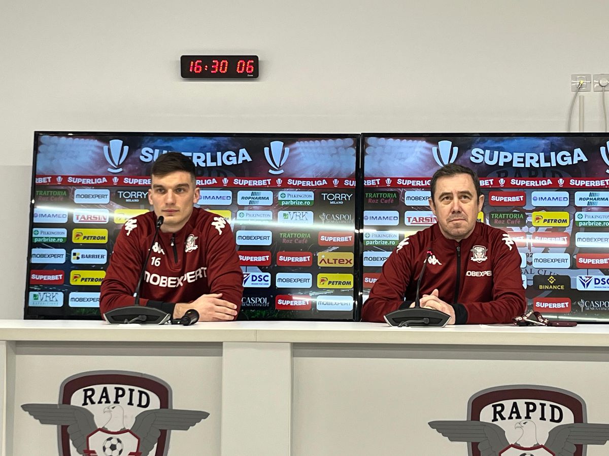 Conferință de presă Rapid: Cristiano Bergodi, Marian Aioani, Dan Șucu