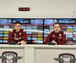 Marian Aioani și Lucian Ionescu la conferința de presă a clubului Rapid