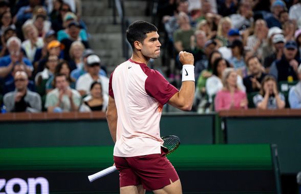 Carlos Alcaraz s-a calificat pentru a patra oară la rând în semifinale la Indian Wells + ce mesaj a scris pe camera de luat vederi