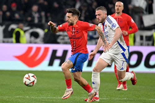 Lyon a trecut cu 7-1 la general de FCSB în optimile de finală Europa League /