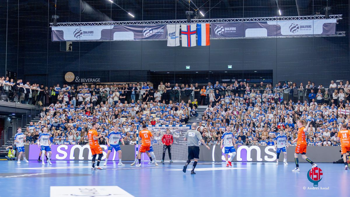 Imagini senzaționale din Insulele Feroe » Noua sală polivalentă, FULL la un rezultat mare din preliminariile Euro 2026 de handbal masculin