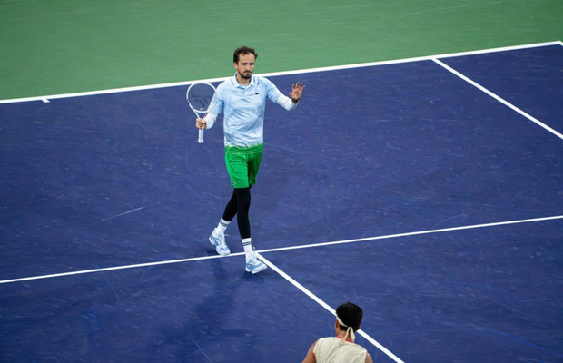 Controversă la Indian Wells! Medvedev s-a bucurat ostentativ după victoria din sferturi, iar adversarul a reacționat prompt