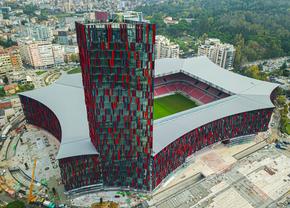 Stadion-octogon în centrul Capitalei, cu un turn de 112 metri! Imagini unice cu proiectul finalizat în 2019