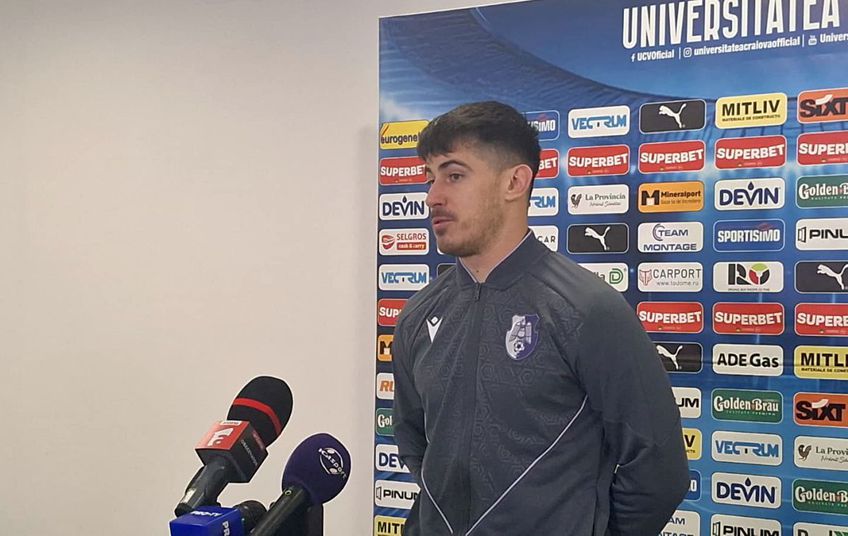 Cătălin Căbuz, omul-meciului Craiova - FC Argeș, la zona mixtă