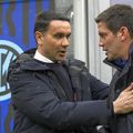 Raffaele Palladino, antrenorul Atalantei, alături de Chivu/ foto Imago Images