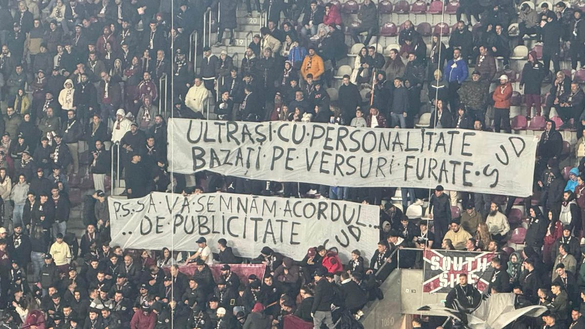 Scenografia din derby-ul Rapid - Dinamo » Mesajele afișate de galeriile rivale