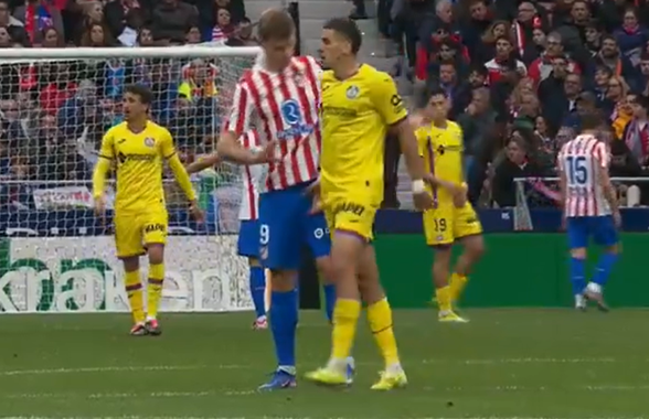 Un gol fantastic și un cartonaș roșu pentru o atingere în zona intimă au ajutat-o pe Atletico