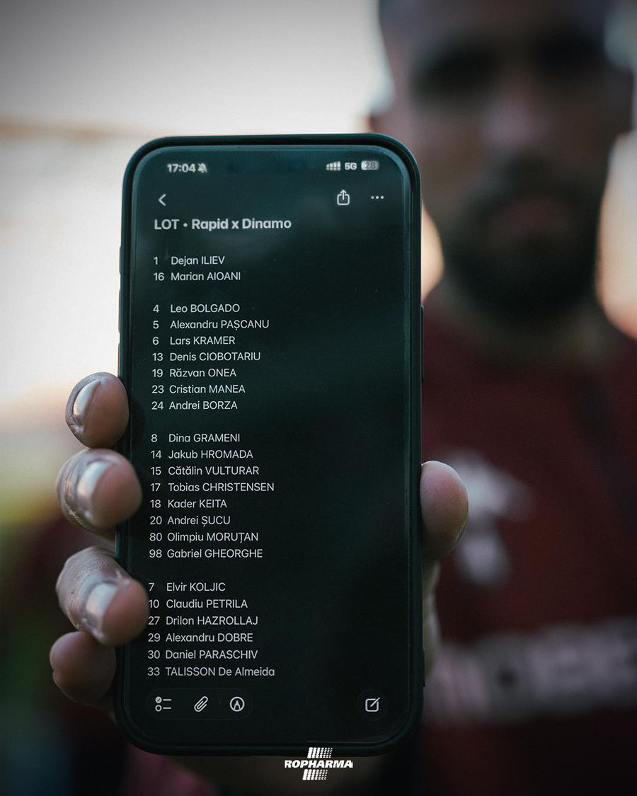 Rapid - Dinamo, derby cu gândul la titlu » ECHIPELE DE START: titular în prmeieră pentru Kopic! Imagini cu tot ce mișcă în Giulești