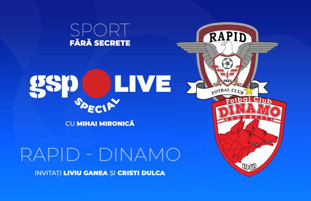 Rapid - Dinamo, derby-ul primei etape din play-off » Analizăm la GSP Live Special cu Liviu Ganea și Cristi Dulca