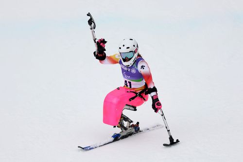 Audrey Pascual în acțiune la Jocurile Paralimpice de la Milano Cortina 2026 Foto: Guliver/GettyImages