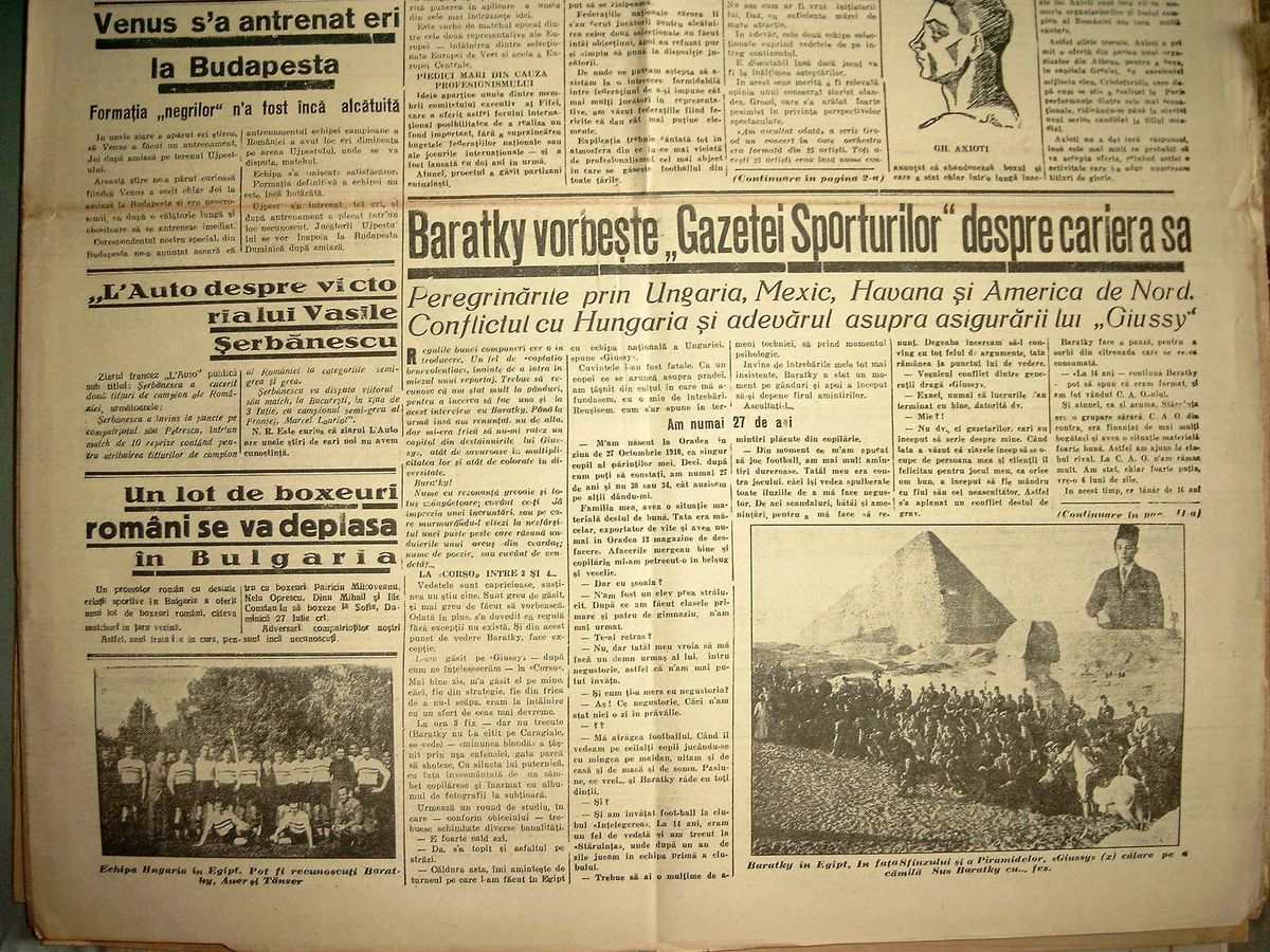 La 60 de ani de la moartea prematură a lui Baratky, Gazeta publică un interviu-mărturie senzațional cu „Minunea blondă” » Cum a ratat transferul în Ligue 1
