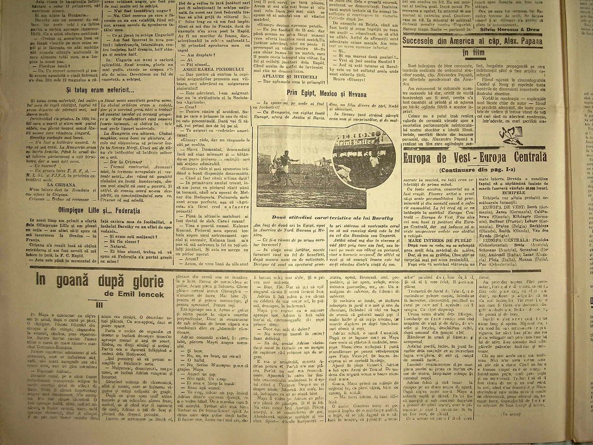 La 60 de ani de la moartea prematură a lui Baratky, Gazeta publică un interviu-mărturie senzațional cu „Minunea blondă” » Cum a ratat transferul în Ligue 1