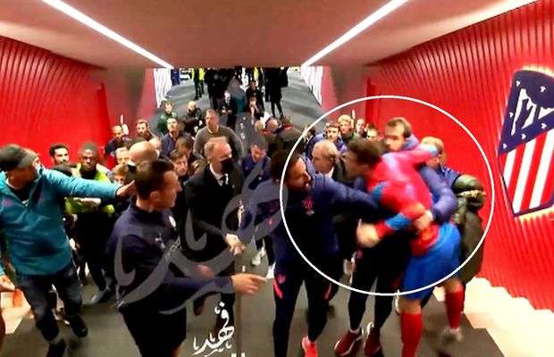 Scandal uriaș pe tunel, după Atletico - Manchester City » Fotbalistul lui Simeone a comis un gest grosolan