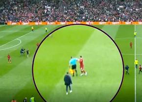 Decizie surprinzătoare luată în cazul tușierului care l-a lovit cu cotul în față pe fundașul lui Liverpool