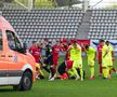 Momentul în care ambulanța a ajuns lângă Luca Mihai Foto: Ionuț Iordache (gsp.ro)