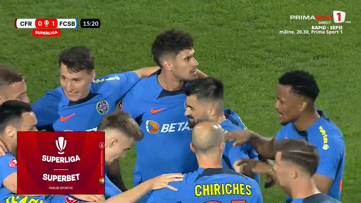 Florinel Coman, gol superb în CFR Cluj - FCSB