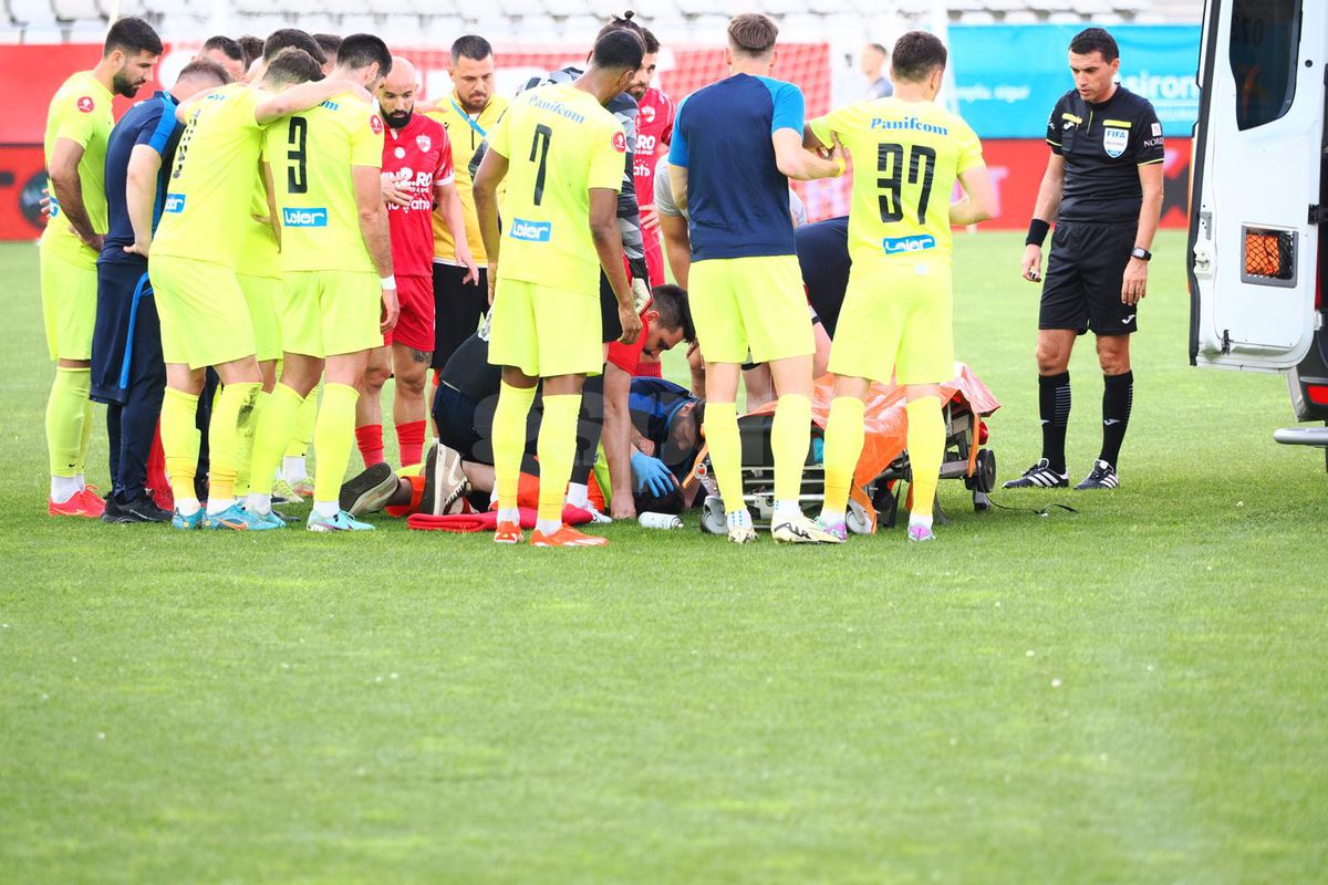 Luca Mihai, accidentat grav în Dinamo - Poli Iași