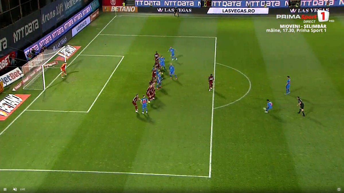 Florinel Coman, gol superb în CFR Cluj - FCSB