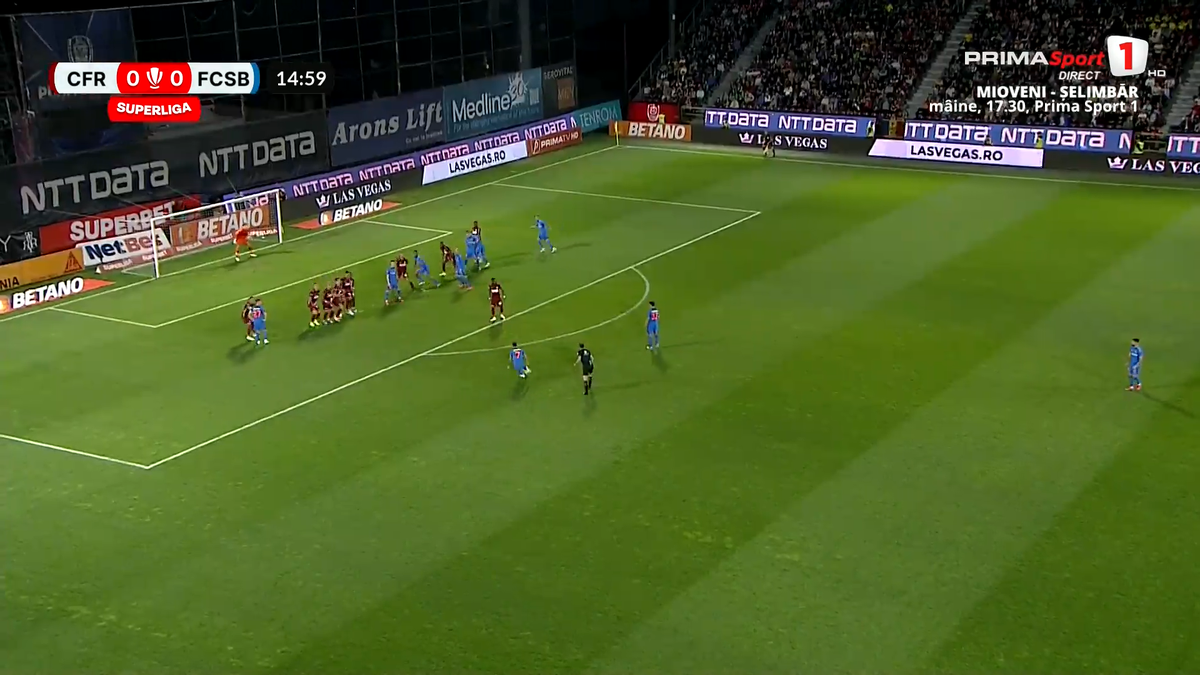 Florinel Coman, gol superb în CFR Cluj - FCSB