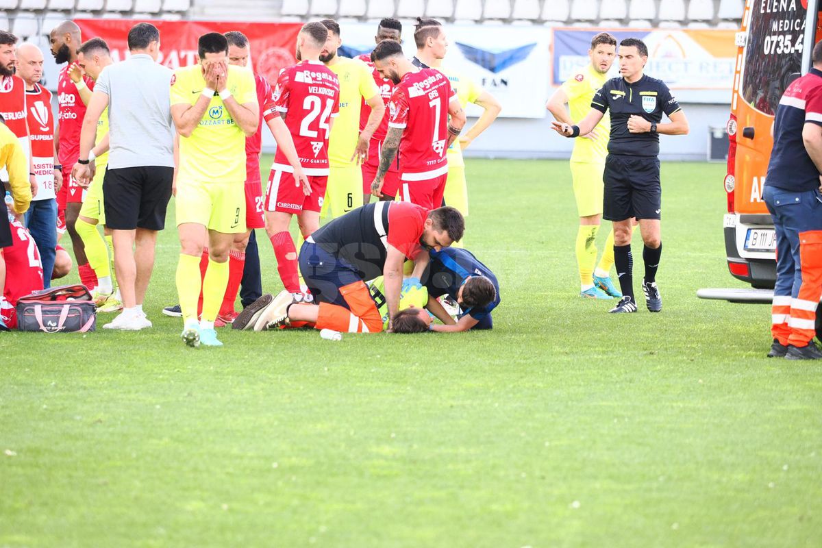 Luca Mihai, accidentat grav în Dinamo - Poli Iași