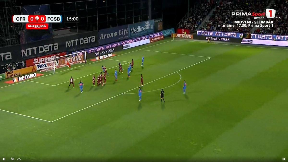 Florinel Coman, gol superb în CFR Cluj - FCSB