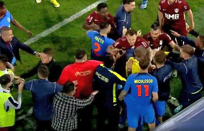 Scandal în final la CFR - FCSB » Colțescu i-a arătat direct cartonașul roșu