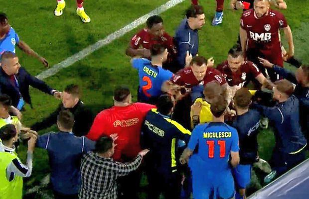 Scandal în final la CFR - FCSB » Colțescu i-a arătat direct cartonașul roșu