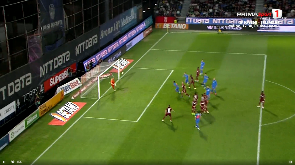 Florinel Coman, gol superb în CFR Cluj - FCSB