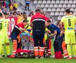 Medicii îi acordă primul ajutor lui Luca Mihai Foto: Ionuț Iordache (gsp.ro)