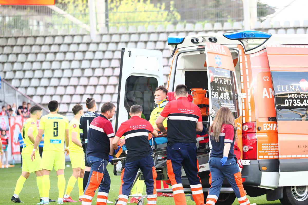 Luca Mihai, accidentat grav în Dinamo - Poli Iași