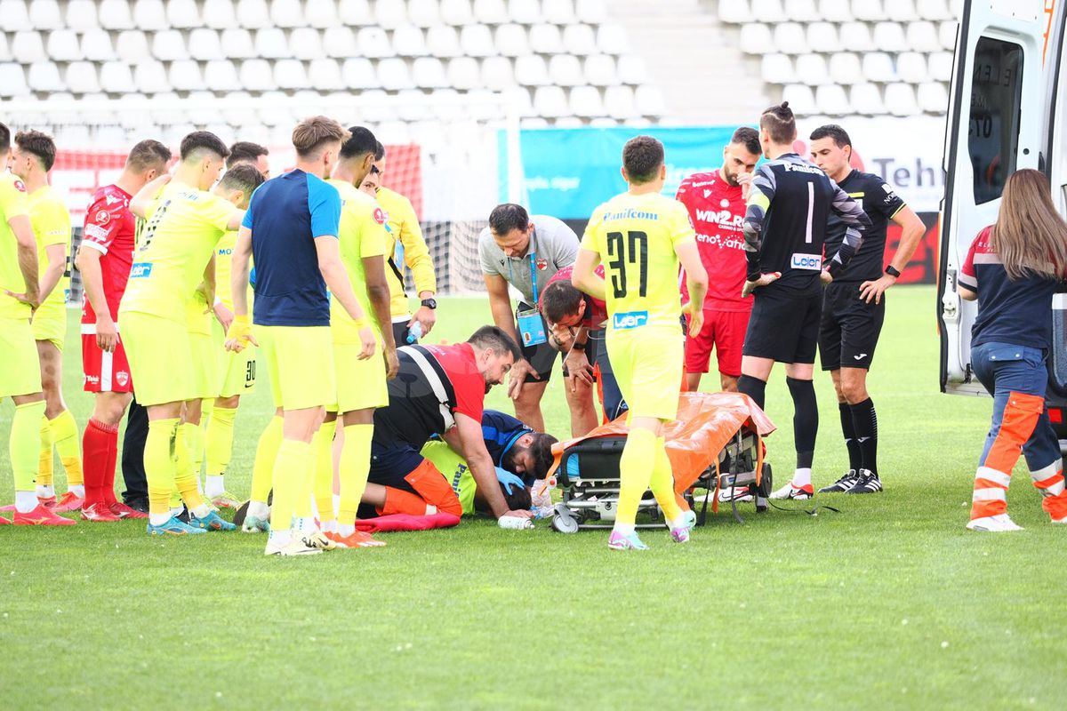 Luca Mihai, accidentat grav în Dinamo - Poli Iași