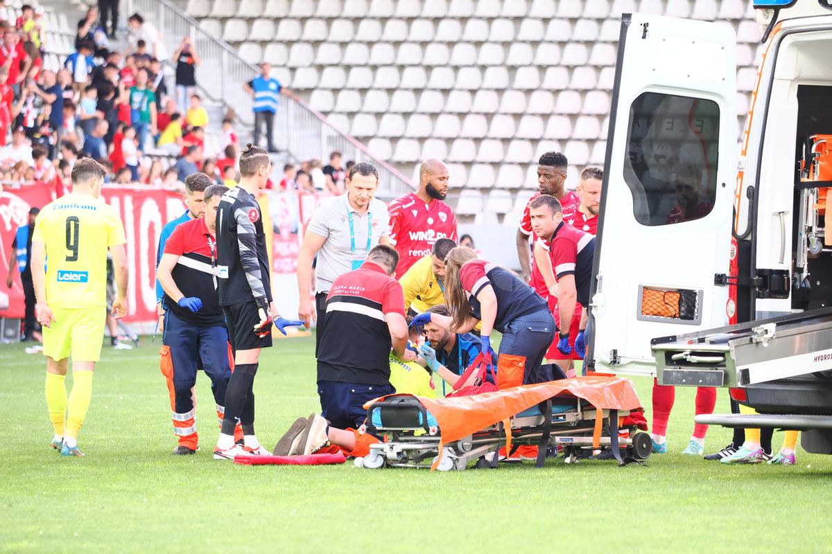 Luca Mihai, accidentat grav în Dinamo - Poli Iași