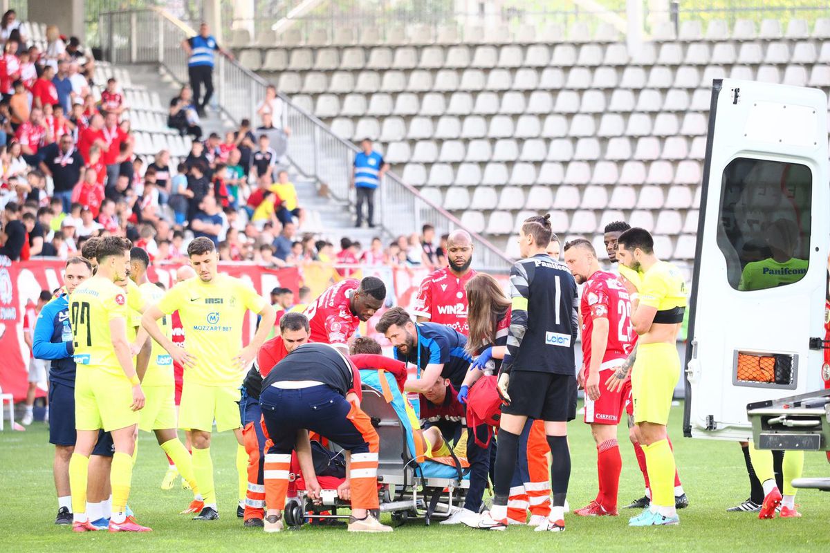 Luca Mihai, accidentat grav în Dinamo - Poli Iași