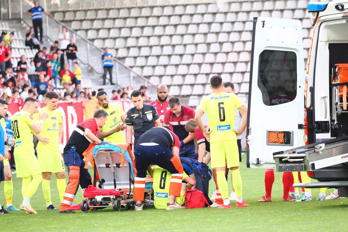 Luca Mihai, accidentat grav în Dinamo - Poli Iași