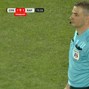 Fază halucinantă în CFR Cluj - Rapid / Sursă foto: Captură Prima Sport 1